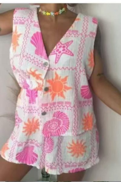 Conjunto Chaleco y Pantalón Mar