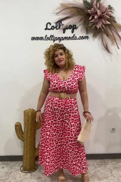 Vestido Leopardo Rosa